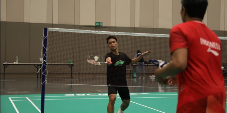 Tim Bulutangkis Indonesia Cicipi Latihan Perdana di Dubai Exhibition Centre