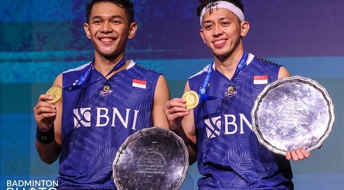 Fajar/Rian Ukir Sejarah Usai Merebut Gelar Juara All England 2023