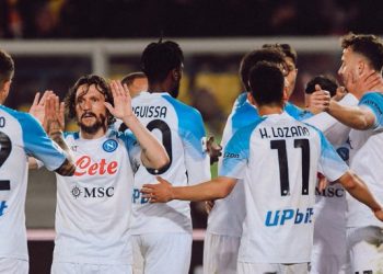 Kalahkan Lecce, Napoli Kian Kokoh di Puncak Klasemen Serie A