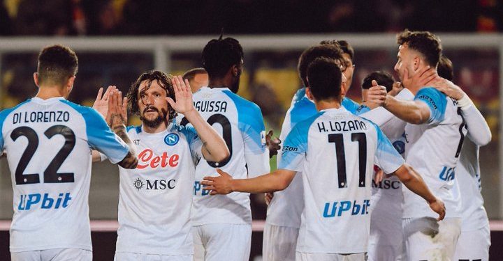 Kalahkan Lecce, Napoli Kian Kokoh di Puncak Klasemen Serie A