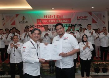 Bobby Nasution Lantik Gatot Kaca Jadi Ketua IOF Pengda Kalimantan Timur