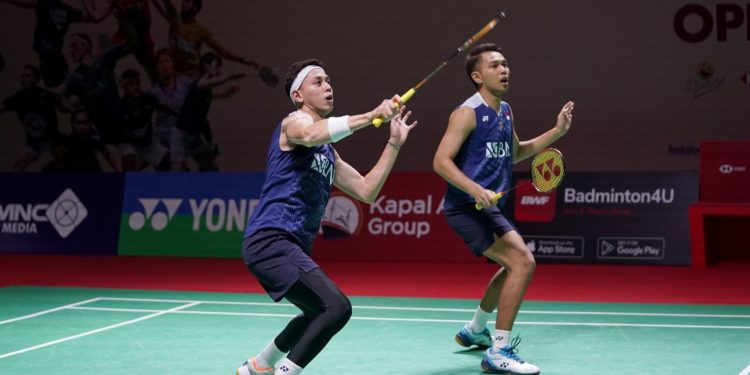 Fajar/Rian Lolos ke 16 Besar Indonesia Open 2023