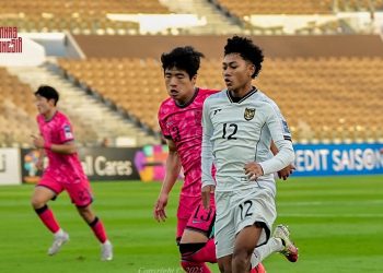 Pemain Timnas Indonesia U-17 saat melawan Korea Selatan U-17