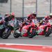 Para pembalap MotoGP saat mau menikung