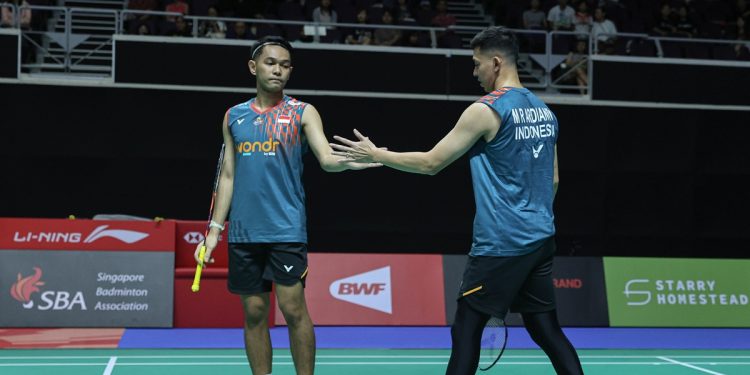 Fajar/Rian Melaju, Leo/Bagas Tersisih di Singapore Open 2025