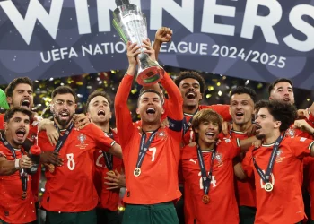 Cristiano Ronaldo bersama skuad Portugal