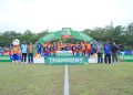 Selebrasi SD Pelita usai keluar sebagai juara MLSC Bandung Seri 1