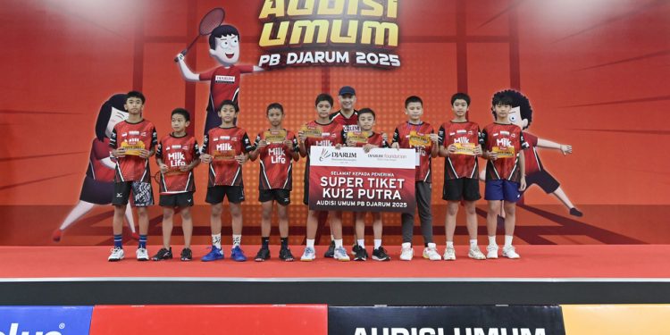 KU-12 Putra yang lolos Audisi Umum PB Djarum 2025