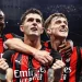 Selebrasi pemain AC Milan usai bobol gawang Napoli