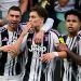 Selebrasi pemain Juventus usai bobol gawang Inter Milan