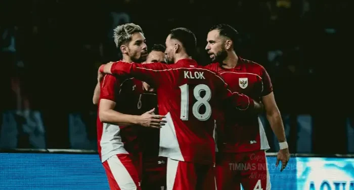 Selebrasi pemain Timnas Indonesia saat melawan Chinese Taipei
