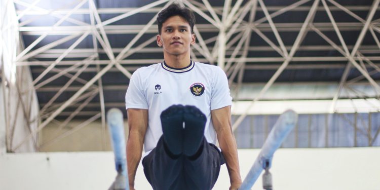Gymnast putra Indonesia Abiyu Raffi