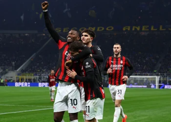 Selebrasi pemain AC Milan