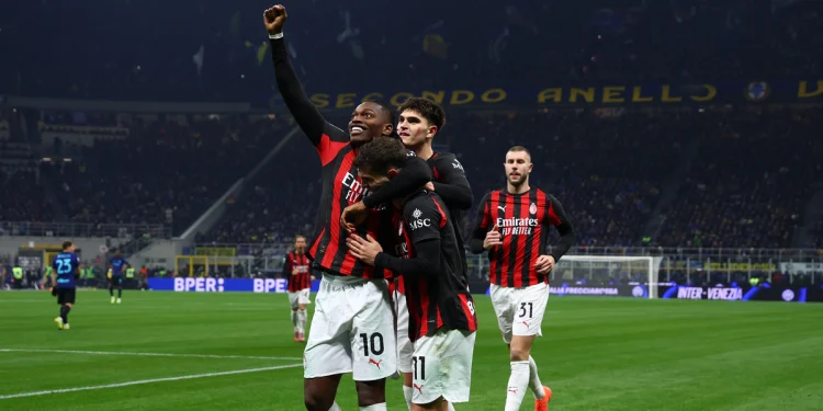 Selebrasi pemain AC Milan