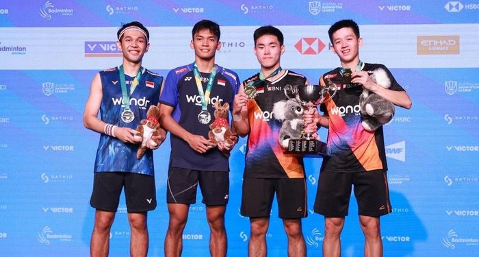 Fajar/Fikri, runner-up ganda putra, dan Raymond/Nikolaus, juara Australia Open 2025
